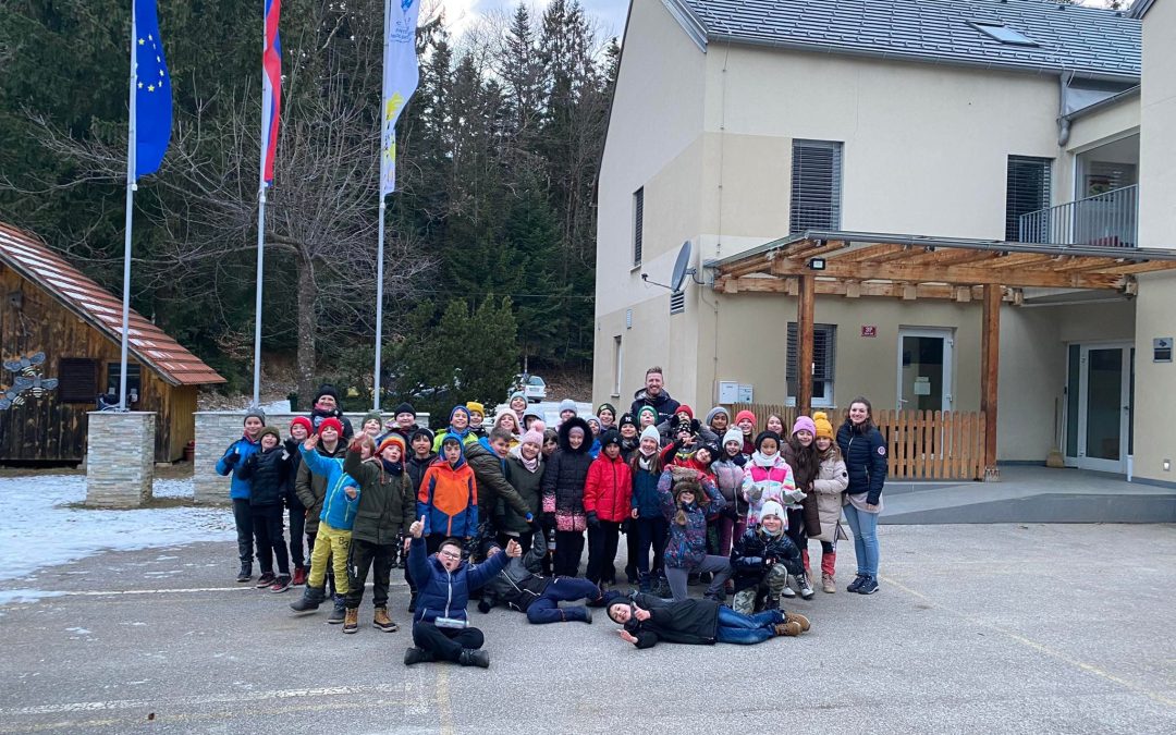 Četrtošolci na taboru CŠOD Škorpijon, Kozjak