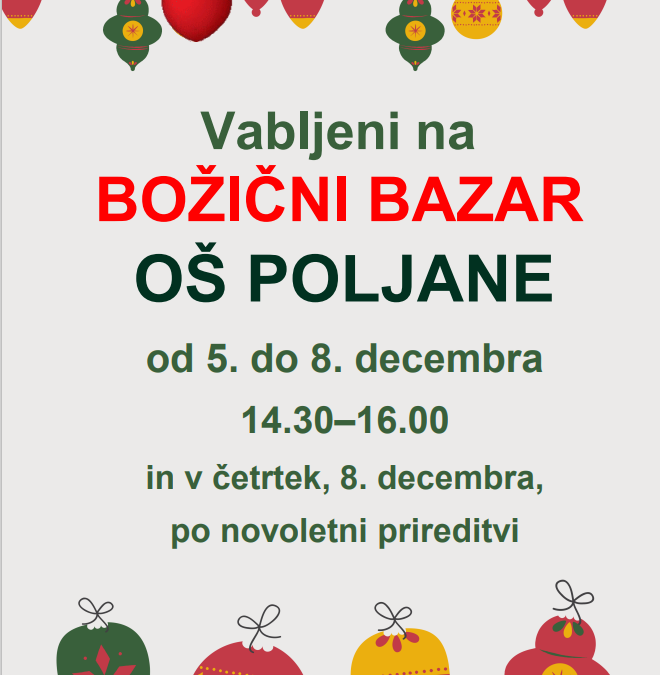 Vabilo na božični bazar